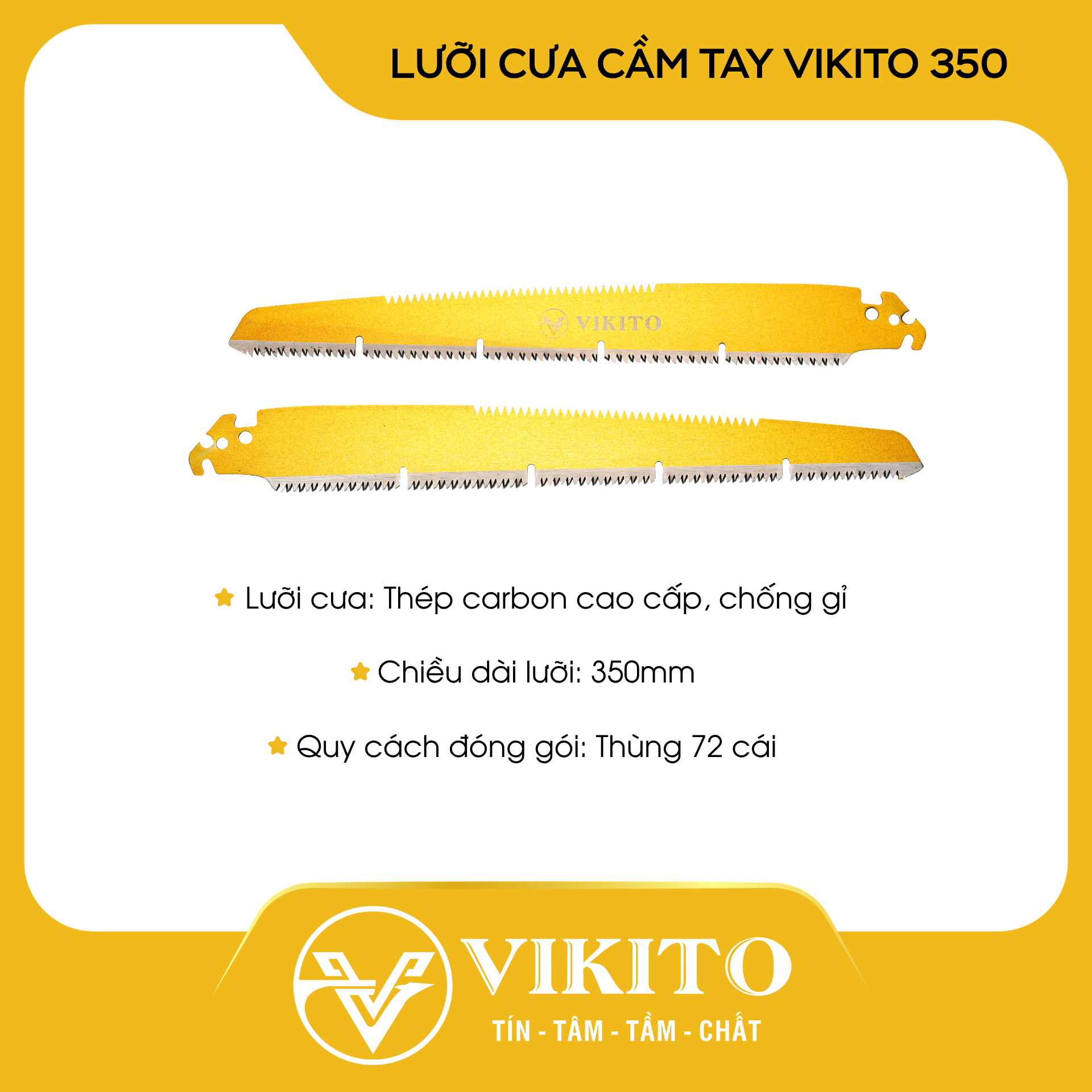 Lưỡi cưa cầm tay VIKITO 350 vàng